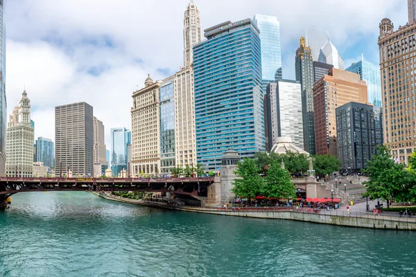 Chicago River and downtown condominium towers
